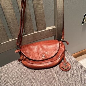 Brown Leather Crossbody Bag